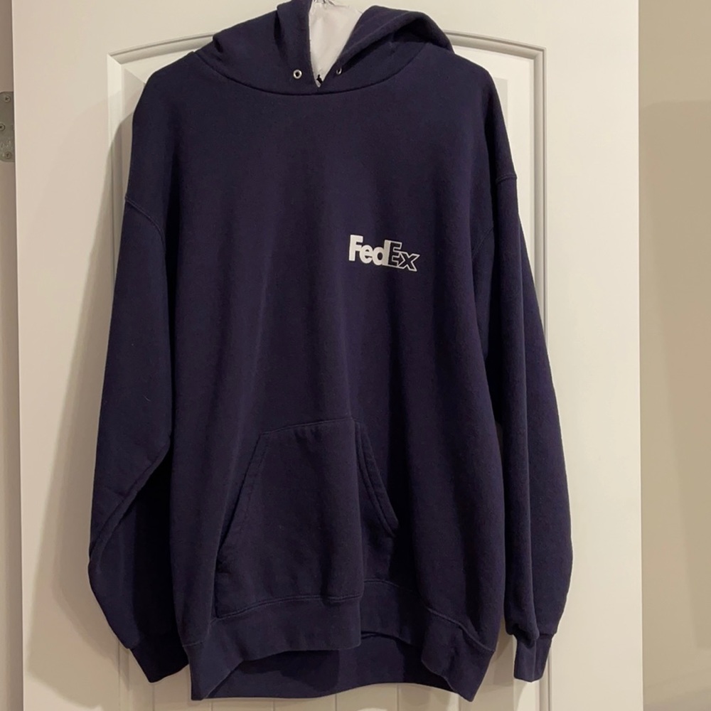 FedEx navy hoodie. Size large